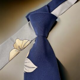 1290-Caravat-LEONARD flower vintage tie-Khá mới