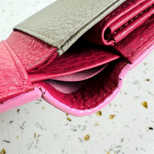 5403-Ví chữ nhật nữ-LEATHER JEWELS Bifold crocodile leather pink wallet-Khá mới15