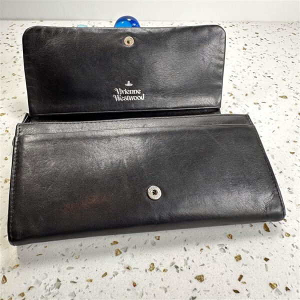 5418-Ví dài nữ-VIVIENNE WESTWOOD leather flap wallet-Đã sử dụng7