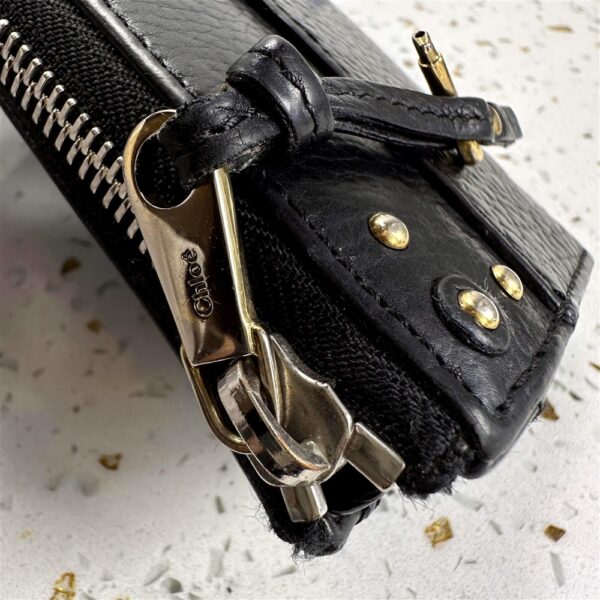 5410-Ví dài nữ-CHLOE Paddington Black Leather wallet-Đã sử dụng8