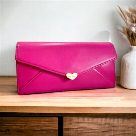 5414-Ví dài nữ-PAUL SMITH Love letter pink leather wallet-Đã sử dụng