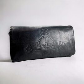 5418-Ví dài nữ-VIVIENNE WESTWOOD leather flap wallet-Đã sử dụng