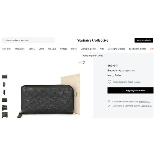 5412-Ví dài nữ-JIMMY CHOO CARNABY Star Studded leather wallet-Đã sử dụng18