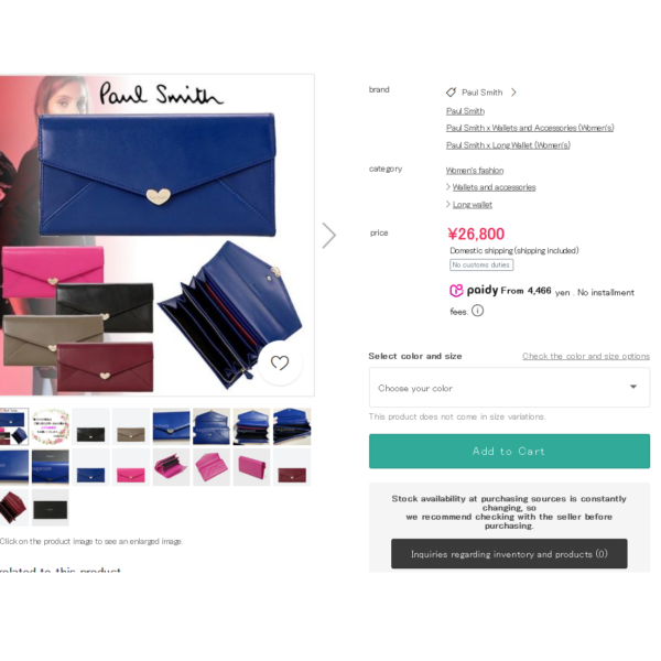 5414-Ví dài nữ-PAUL SMITH Love letter pink leather wallet-Đã sử dụng14