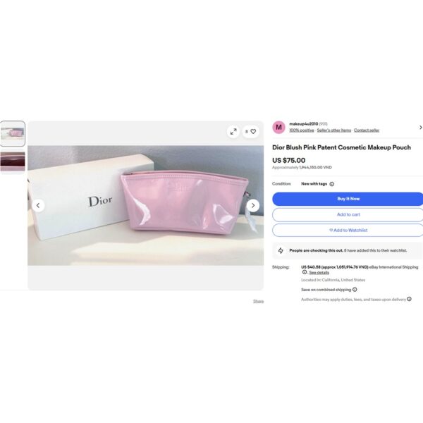 5405-Túi nhỏ/Clutch-DIOR Cosmetic bag-Như mới/Chưa sử dụng9