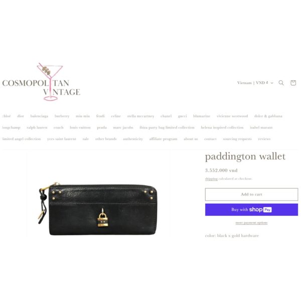 5410-Ví dài nữ-CHLOE Paddington Black Leather wallet-Đã sử dụng18