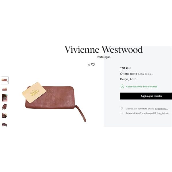 5418-Ví dài nữ-VIVIENNE WESTWOOD leather flap wallet-Đã sử dụng17
