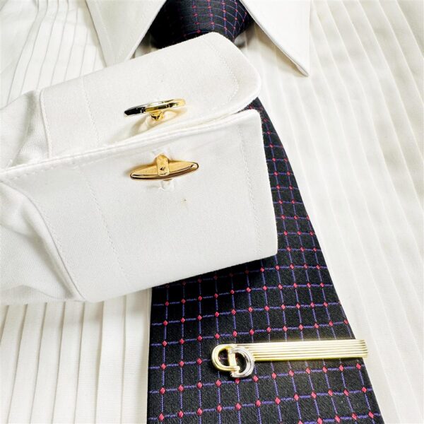 2203-CHRISTIAN DIOR Monsieur Tie Clip & Cufflinks-Bộ khuy măng sét & Kẹp khăn/cà vạt-Mới/chưa sử dụng6