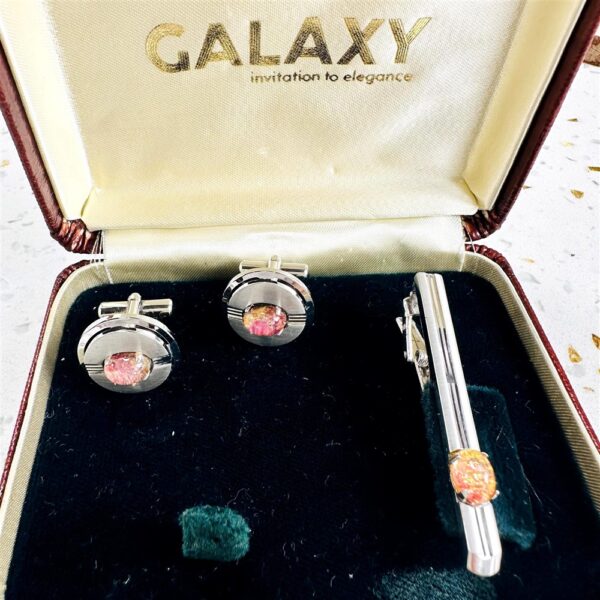 2244-DANDY Galaxy Cufflinks & Tie Clip-Khuy Măng sét & Kẹp cà vạt-Khá mới1