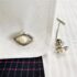 2238-Silver & Pearl Japan Cufflinks & Tie Pin-Khuy Măng sét & Cài cà vạt/áo vest-Khá mới7