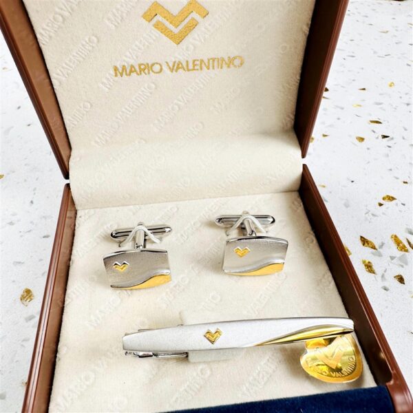 2233-MARIO VALENTINO Cufflinks & Tie Clip-Khuy Măng sét & Kẹp cà vạt-Như mới1