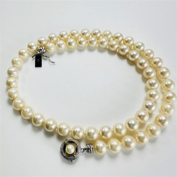 2258-Dây chuyền ngọc trai-Seawater cream pearl 8mm necklace3