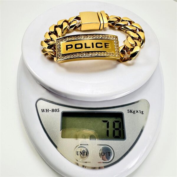 2262-Vòng tay nam/nữ-POLICE gold plated bracelet-Khá mới10