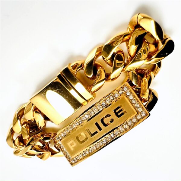 2262-Vòng tay nam/nữ-POLICE gold plated bracelet-Khá mới5