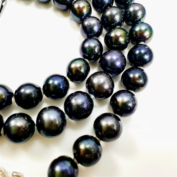 2257-Dây chuyền ngọc trai-Black & Blue seawater pearl 6.5mm necklace5