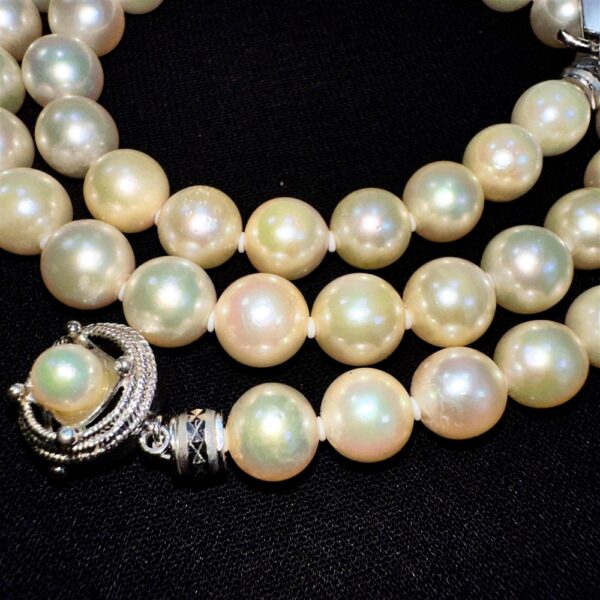 2258-Dây chuyền ngọc trai-Seawater cream pearl 8mm necklace2