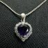 2285-Dây chuyền nữ-The SHILLA Silver and Amethyst gemstone necklace-Như mới1