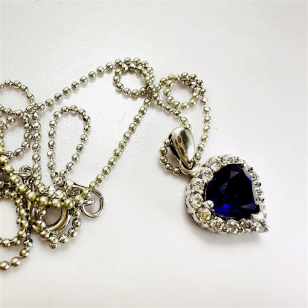 2285-Dây chuyền nữ-The SHILLA Silver and Amethyst gemstone necklace-Như mới7