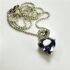 2286-Dây chuyền nữ-Silver and Tanzanite gemstone heart cut necklace-Như mới6