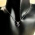 2286-Dây chuyền nữ-Silver and Tanzanite gemstone heart cut necklace-Như mới1