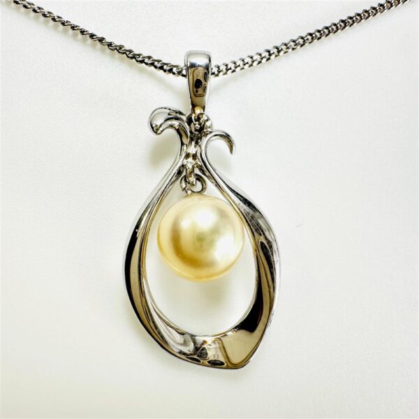 2282-Dây chuyền nữ-Silver and pearl necklace-Khámới2