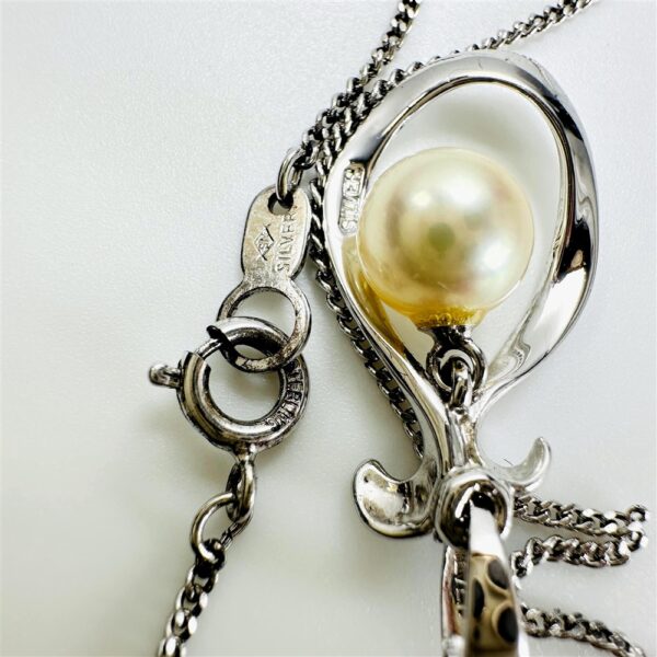 2282-Dây chuyền nữ-Silver and pearl necklace-Khámới4