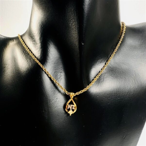 2294-Dây chuyền nữ-Nina Ricci gold plated & crystal necklace (Sao chép)1