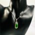 2304-Dây chuyền nữ-Silver color & Jadeite jade gemstone necklace1
