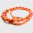 2280-Dây chuyền nữ-Carved angel skin orange coral rose buds beads necklace & gold clasp6