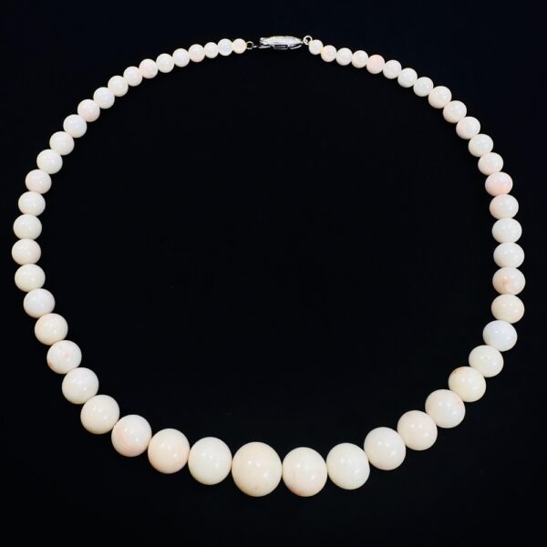 2268-Dây chuyền nữ-Angel Skin Coral Bead necklace-Khá mới1
