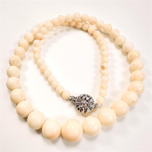 2267-Dây chuyền nữ-Angel Skin Coral Bead necklace-Khá mới2