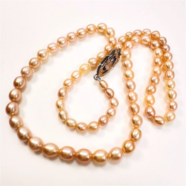 2270-Dây chuyền ngọc trai-Freshwater pink color pearl necklace2