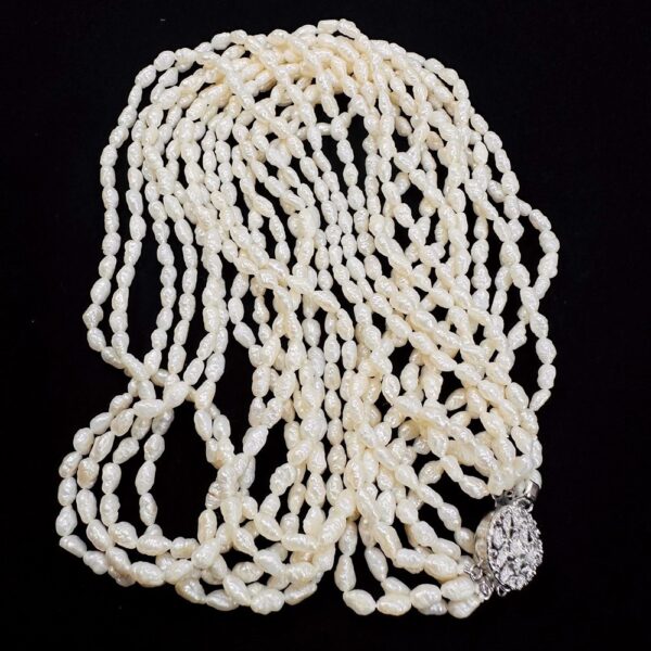 2272-Dây chuyền ngọc trai-Freshwater pearl 6 strands necklace2
