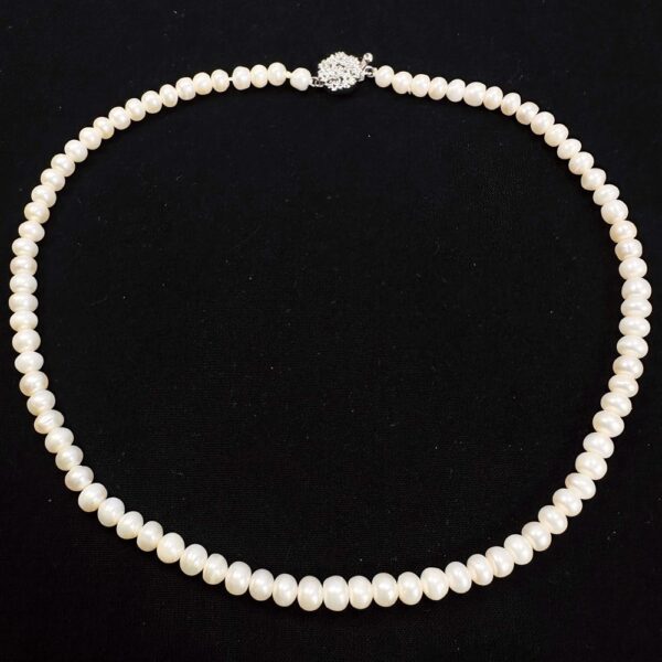 2274-Dây chuyền ngọc trai-Button freshwater pearl necklace2