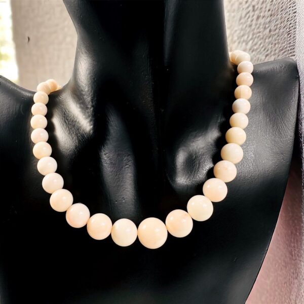 2268-Dây chuyền nữ-Angel Skin Coral Bead necklace-Khá mới2