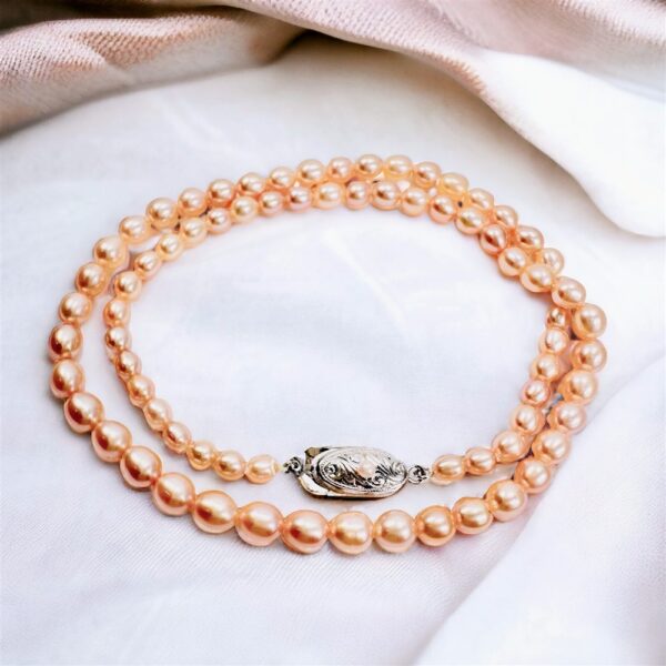 2270-Dây chuyền ngọc trai-Freshwater pink color pearl necklace0