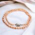 2270-Dây chuyền ngọc trai-Freshwater pink color pearl necklace0