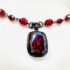 2290-Dây chuyền nữ-CAROLEE faceted smoky red glass necklace-Khá mới4