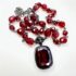 2290-Dây chuyền nữ-CAROLEE faceted smoky red glass necklace-Khá mới5