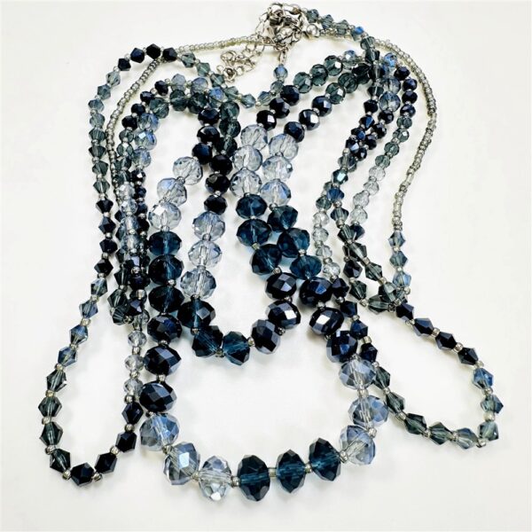 2289-Dây chuyền nữ-Swarovski blue crystal 2 strand necklace-Như mới3