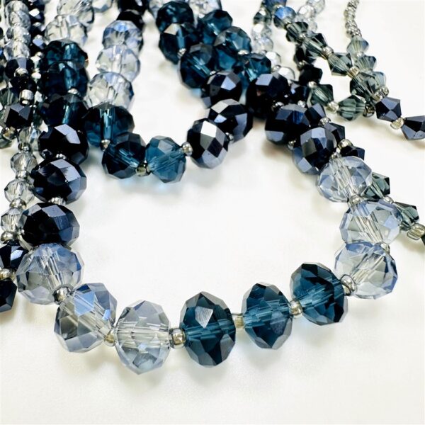 2289-Dây chuyền nữ-Swarovski blue crystal 2 strand necklace-Như mới4