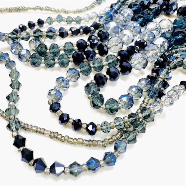 2289-Dây chuyền nữ-Swarovski blue crystal 2 strand necklace-Như mới7