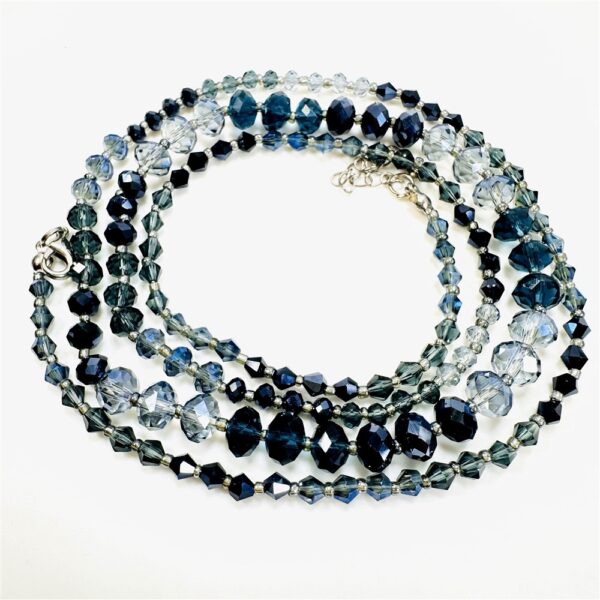 2289-Dây chuyền nữ-Swarovski blue crystal 2 strand necklace-Như mới9