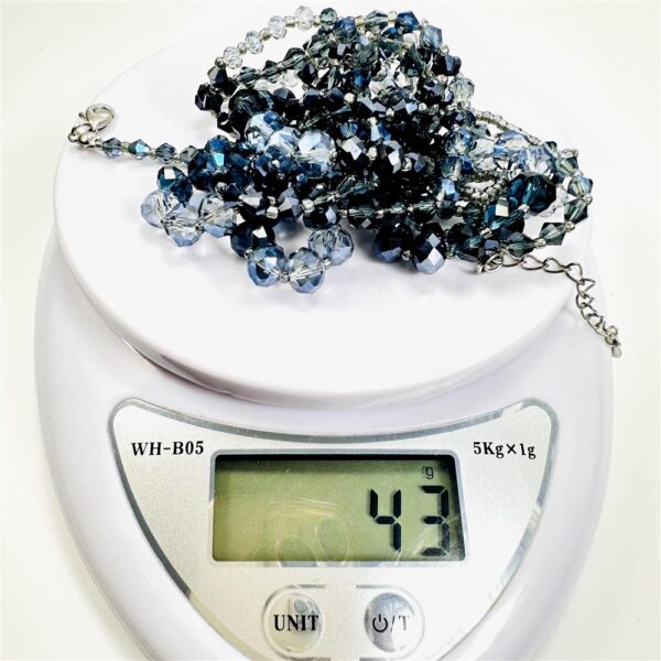2289-Dây chuyền nữ-Swarovski blue crystal 2 strand necklace-Như mới11