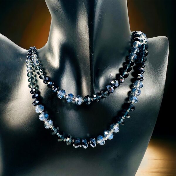 2289-Dây chuyền nữ-Swarovski blue crystal 2 strand necklace-Như mới1