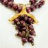 2302-Dây chuyền nữ-Wood grape pendant vintage necklace5