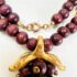 2302-Dây chuyền nữ-Wood grape pendant vintage necklace6