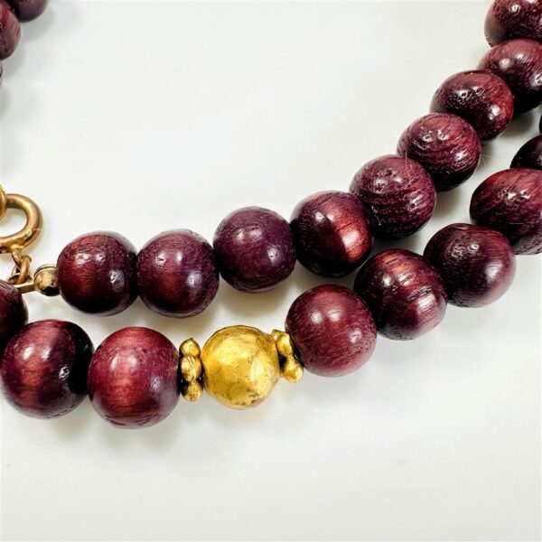 2302-Dây chuyền nữ-Wood grape pendant vintage necklace8