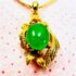 2303-Dây chuyền nữ-24K gold filled & Jadeite jade gemstone necklace5
