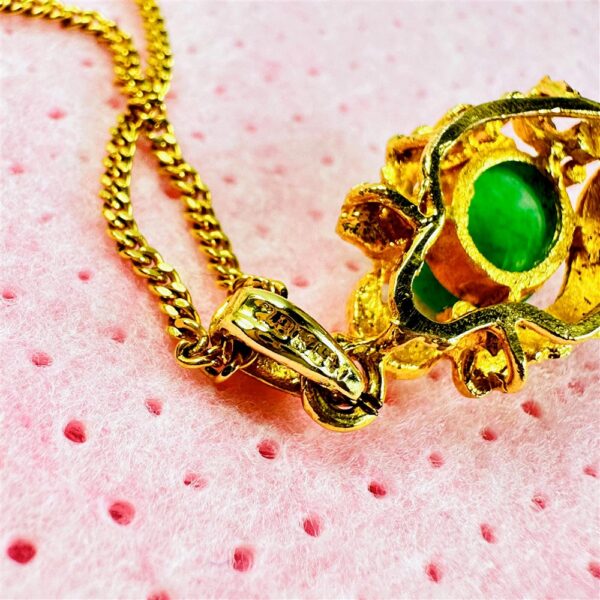 2303-Dây chuyền nữ-24K gold filled & Jadeite jade gemstone necklace11